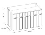 COMAD - Skříňka pod umyvadlo 80cm 1 zásuvka 5907611656242