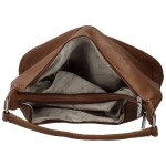 Módní dámská koženková kabelka na rameno Coveri Luiza, hnědá