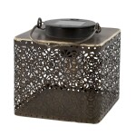 Chic Antique LED lucerna na solární napájení 14 cm, měděná barva, kov