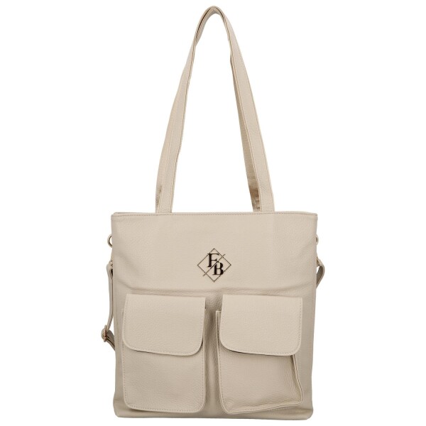 Stylová dámská koženková kabelka na rameno Susanne, béžová