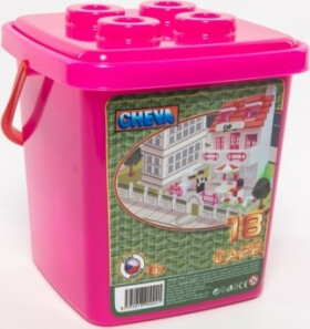 Stavebnice Cheva 18 Cukrárna plast 215ks v kbelíku 17x22x17cm
