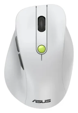 ASUS MD105 bílá / Bezdrátová myš / optická / 1200-2400 DPI / BT 5.0 / 2.4 GHz / tichá (90XB0AH0-BMU010)