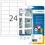 Herma voděodolné etikety A4 66x33,8 mm bílá / Papír / impregnované / laser / 480 ks (10794)