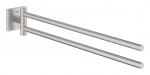 GROHE - QuickFix Start Cube Dvojitý držák ručníků, délka 44 cm, supersteel 40976DC0