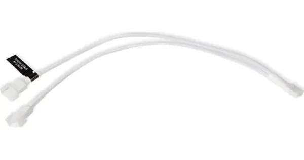 Alphacool Y-Splitter 4-Pin na 2x 4-Pin PWM bílá / Kabel / PWM rozbočovač / 30 cm (18723)