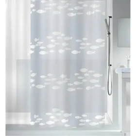 Spirella SARDAI sprchový závěs motiv rybiček čirý / 180 x 200 cm / PEVA