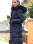 Dámský kabát Coat BLH220027FXR tmavě šedý -. PERSO 46/3XL