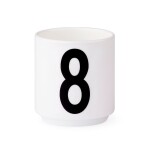 DESIGN LETTERS Espresso hrneček Letters – Number – 100 ml Nr.4, bílá barva, porcelán