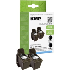 KMP Ink náhradní HP 56, C6656AE kompatibilní Dual černá H11D 0995,4021 - HP C6656A - renovované