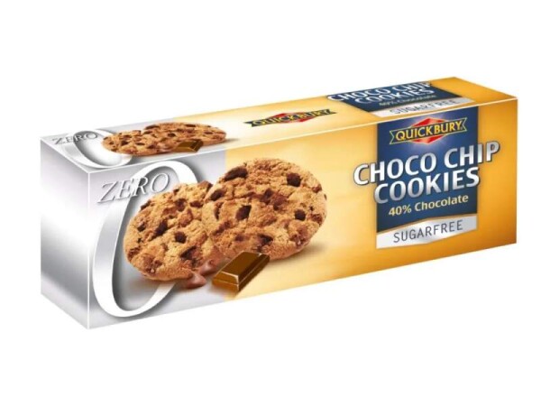 Quickbury Cookies s čokoládou bez cukru 126g (Quickbury)