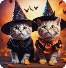 NORIMPEX Diamantové malování Kočičí Halloween