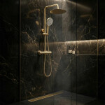 REA - Sprchová sada bez výtoku s termostatem Lungo Gold Brush REA-P6730