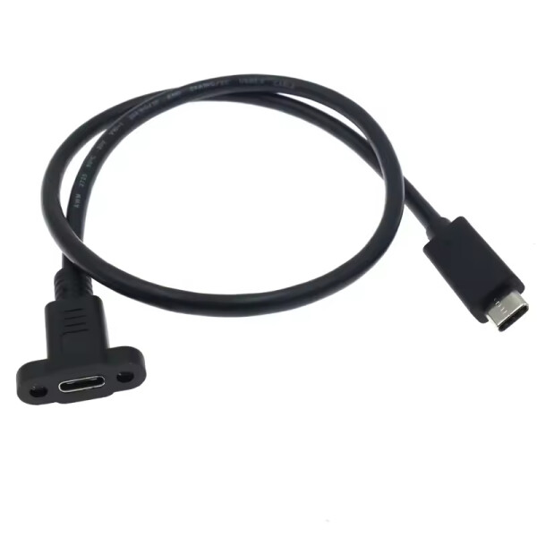 Prodlužovací kabel do panelu USB-C 50cm, černý