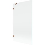 MEXEN/S - Lunar vanová zástěna FIX 100 x 150, transparent, růžové zlato 897-100-000-60-00