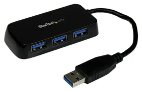 StarTech USB Hub Mini 4 porty černá / Rozbočovač / USB 3.0 / 4x USB-A / 5 Gbps (ST4300MINU3B)