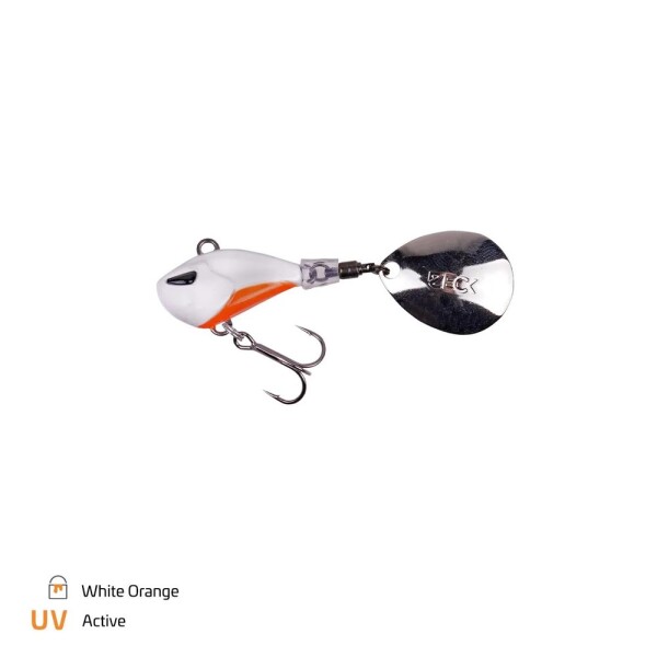 Zeck Tail Spinner Rogue Runner 10g - White Orange,Zeck Tail Spinner Rogue Runner 10g - White Orange