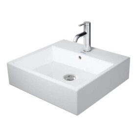DURAVIT - Vero Air Umyvadlo nábytkové 50x47 cm, s přepadem, otvor pro baterii, WonderGliss, bílá 23505000271