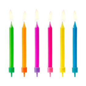 Svíčky dortové neonové 6 ks - Albi