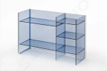 Laufen - Kartell Policový regál, 750x260x530 mm, krystal transparentní H3893310840001