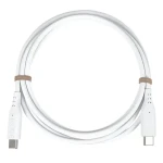 PremiumCord silikonový kabel USB-C bílý / Nabíjecí kabel / 60W / 1,5 m / 480 Mbps (ku31sa15w)