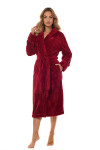 Dámský župan 2413 Camelia wine extra plus - L&L bordó 4XL