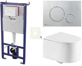 Závěsný WC set do lehkých stěn / předstěnová SAT SIKOSSTOR7271K SIKOSSTOR7271K