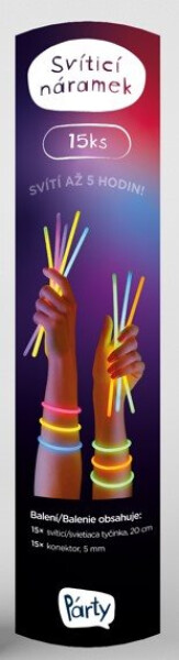 Svítící náramky v tubě mix barev 15 ks - Albi