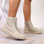 Rieker W RKR279C béžové zateplené boty na platformě 40