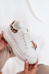 Dámské Tenisky Na Platformě Big Star SS274247 Bílé Leopardí 40