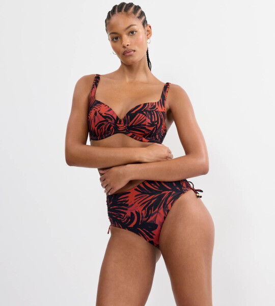 SUMMER PALM - Minimizer podprsenka na plavky – tvarování a extra podpora Triumph BROWN 38C
