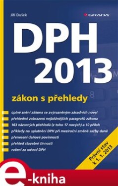 DPH 2013. Zákon s přehledy - Jiří Dušek e-kniha