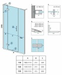 REA/S - Dveře s rozšiřující stěnou HUGO 130 zlatá kartáčovaná KPL-45205