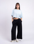 Tričko Organic Basics True Boxy Crop Tee Light Blue
