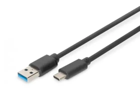 Digitus / USB kabel / USB-C (M) - USB-A (M) / USB 3.0 / 1 m / černá (DB-300136-010-S)