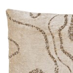 Bloomingville Polštář s výplní Adelona 50 × 35 cm, hnědá barva, textil