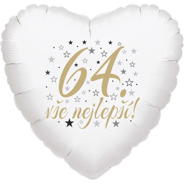 64. narozeniny balónek srdce Balonky.cz 64. narozeniny balónek srdce Balonky.cz