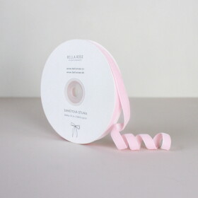 Bella Rose Sametová stuha 1 cm – Salmon (10 m), růžová barva, textil