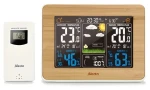 Alecto WS-1560 bambus / Meteostanice / bezdrátové venkovní čidlo / dosah 100 m / displej 5,7" (WS-1560)