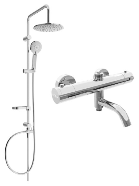 MEXEN/S - Carl sprchový sloup včetně sprchové termostatické baterie Kai, chrom 77900240-00