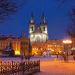 Nástěnný poznámkový kalendář 2026 NOTIQUE - Praha, 30 x 30 cm