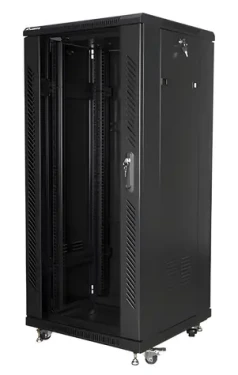 Lanberg 27U/600x600 černý / Stojanový rozvaděč / 19" / Flat pack (FF01-6627-12B)