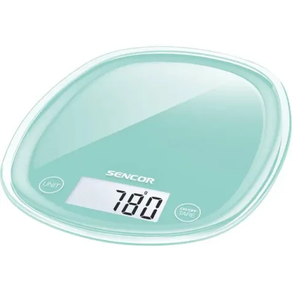 SENCOR SKS 31GR zelená / digitální kuchyňská váha / max. 5 kg / funkce TARE / dotyk. tlačítka (8590669156627)