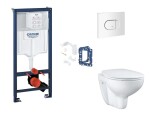GROHE - Rapid SL Set předstěnové instalace, klozetu, sedátka SoftClose, tlačítka Arena Cosmopolitan a sady pro vhazování tablet, alpská bílá SANI11BB3147