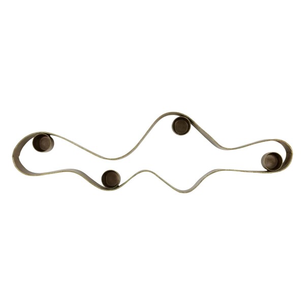 House Doctor Adventní svícen Flood Antique Brown, šedá barva, kov