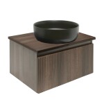 Koupelnová skříňka s krycí deskou SAT Evolution 58x30x44,8 cm ořech mat SATEVO60NAD SATEVO60NAD