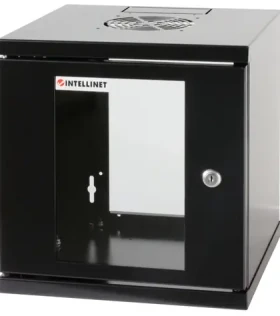 Intellinet Nástěnný rozvaděč 10" černý, smontovaný / Rozvaděč / 6U / 300x300 mm / nosnost 60 kg (711692)