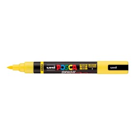 Uni Posca PC-5BR 1-4 mm žlutý 2 štětcový hrot
