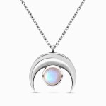 Royal Fashion stříbrný náhrdelník GU-DR17174N-SILVER-MOONSTONE