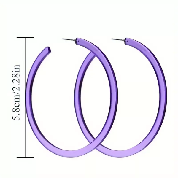 Ptakoviny.cz Náušnice kruhy Velikost: fialová