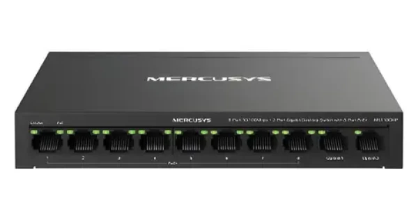 Mercusys MS110CMP / Switch / 8x FE PoE+ / 2x GLAN uplink / 115W / Desktop (MS110CMP)